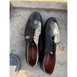 Allen Edmonds 9.5D Black Wingtip Oxford Dress Shoes USA